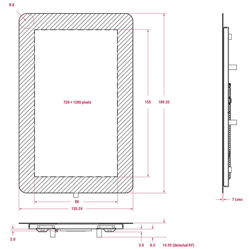 لشاشة Raspberry Pi 7 بوصات تعمل باللمس، رؤى معززة وتفاعل مستخدم، مثالية للمشروعات والتعليم