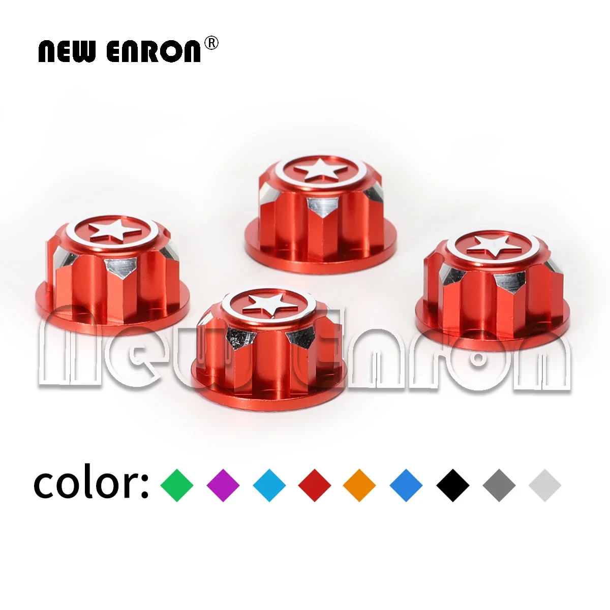 4pcs Alloy Center Cap 17mm Hex Wheel Nuts Dustproof Anti-Skid for RC Car Traxxas XMaxx Summit E-Revo ARRMA Buggy Off-Road Truck