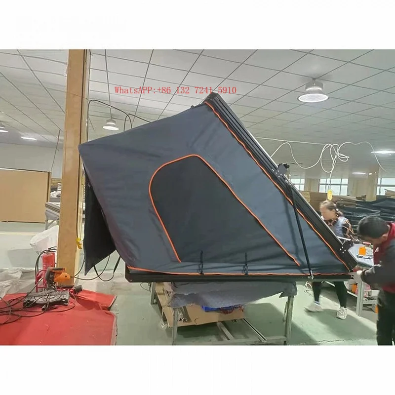 Upgraded 1. Aluminum Triangle Roof Top Tent Ox Four-season Double Layer Quick Automatic Opening Large Breathable Hard