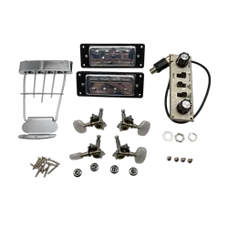 Upgrade  Electric Bass Kits Tuners Staple Pickups Trapeze Tailpiece Control Panel Guitar Parts Accessiores China Made