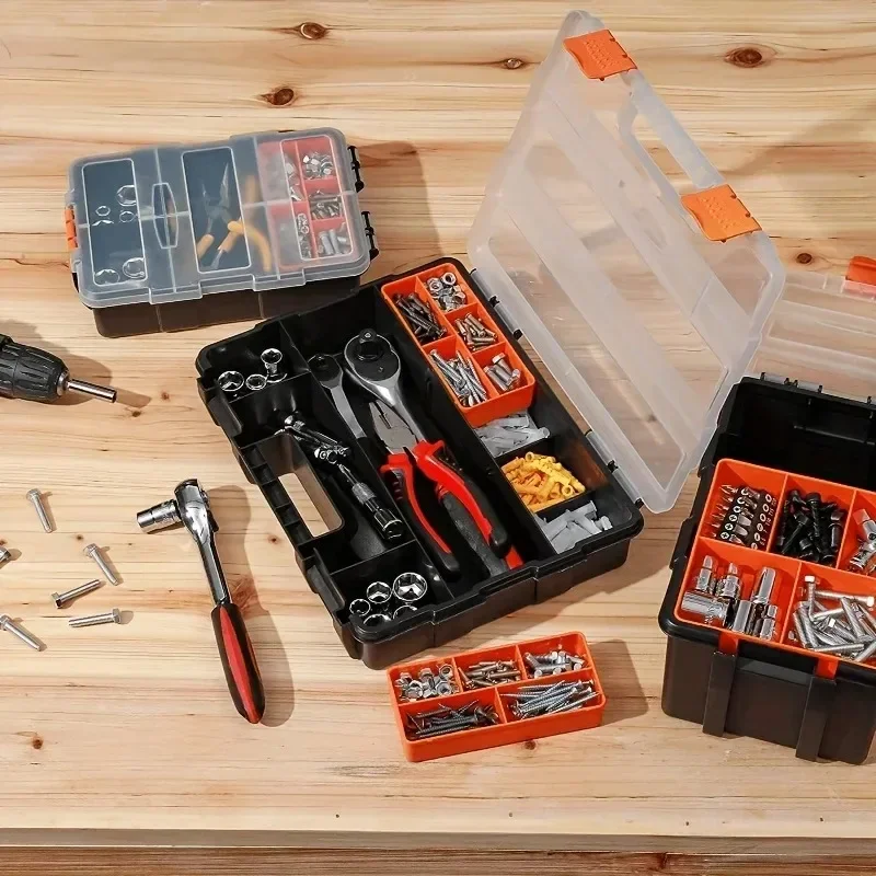 صندوق تخزين برغي متعدد الشبكة صندوق أجزاء محمول صندوق أدوات تخزين الأجهزة صندوق أدوات إصلاح المرآب علبة بلاستيكية #5
