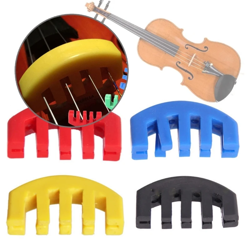 Claw Violins Mute Silencers Professional Rubber Violins Practice Mute for 4/4 3/4 Violino Practice Accessory 69HD