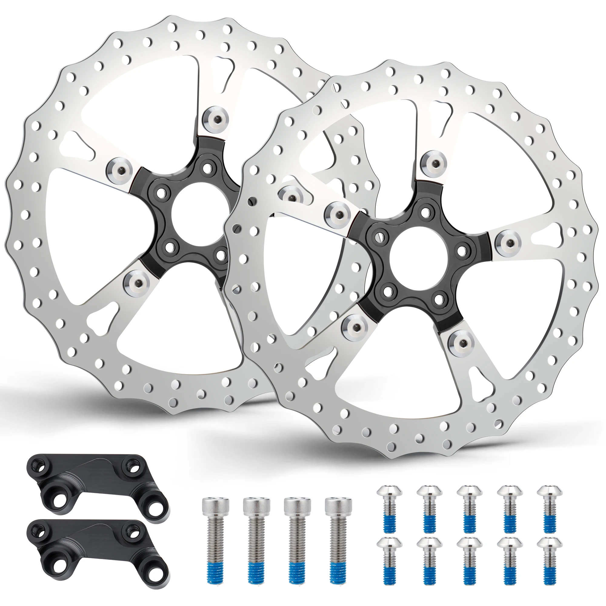 

14" Front Brake Dual Disc 5mm Floating Rotors for Harley 2008-up Touring Electra Road Street Glide Ultra Limited Freewheeler