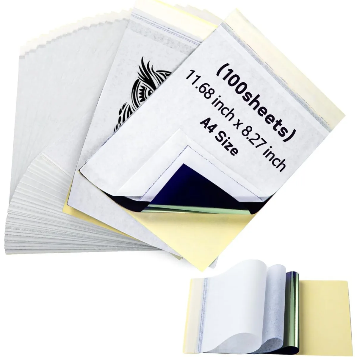 

A4 Tattoo Stencil Paper 4-Layer for Machine/Hand Use, Temporary Body Art Transfer Sheets - Tattoo Studio/DIY/Cosplay