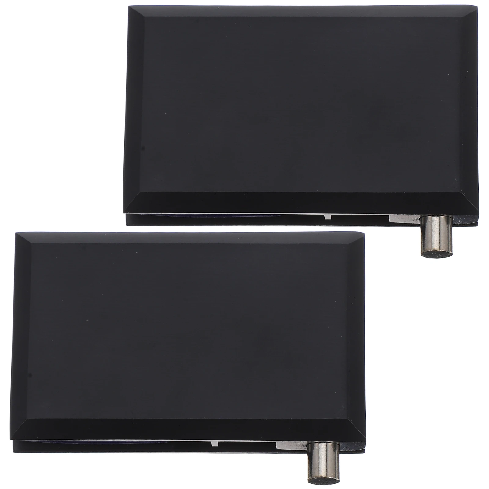 

2 pcs Glass Black Heavy Duty Pivot Hinge Hidden Door Exterior Steel Doors Frameless No Drill Clamp Smooth Furniture