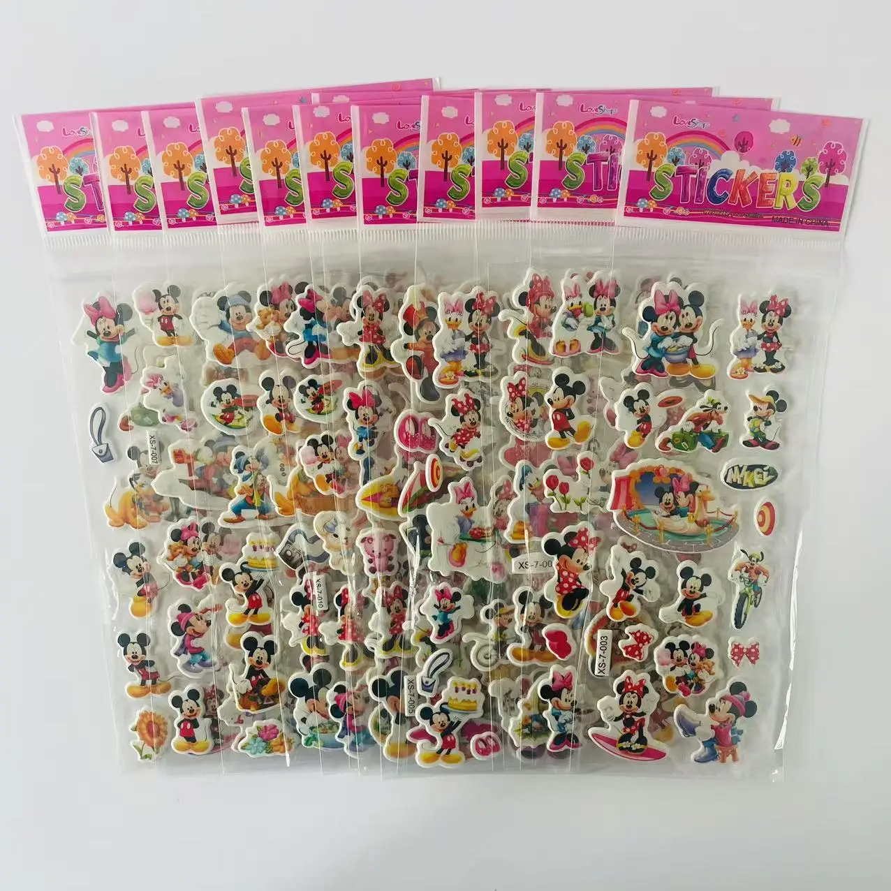 12pcs/set Disney Mickey 3D Bubble Stickers Decoration Decal Cute Reward Puffy Sticker Stationery Supplies image 3