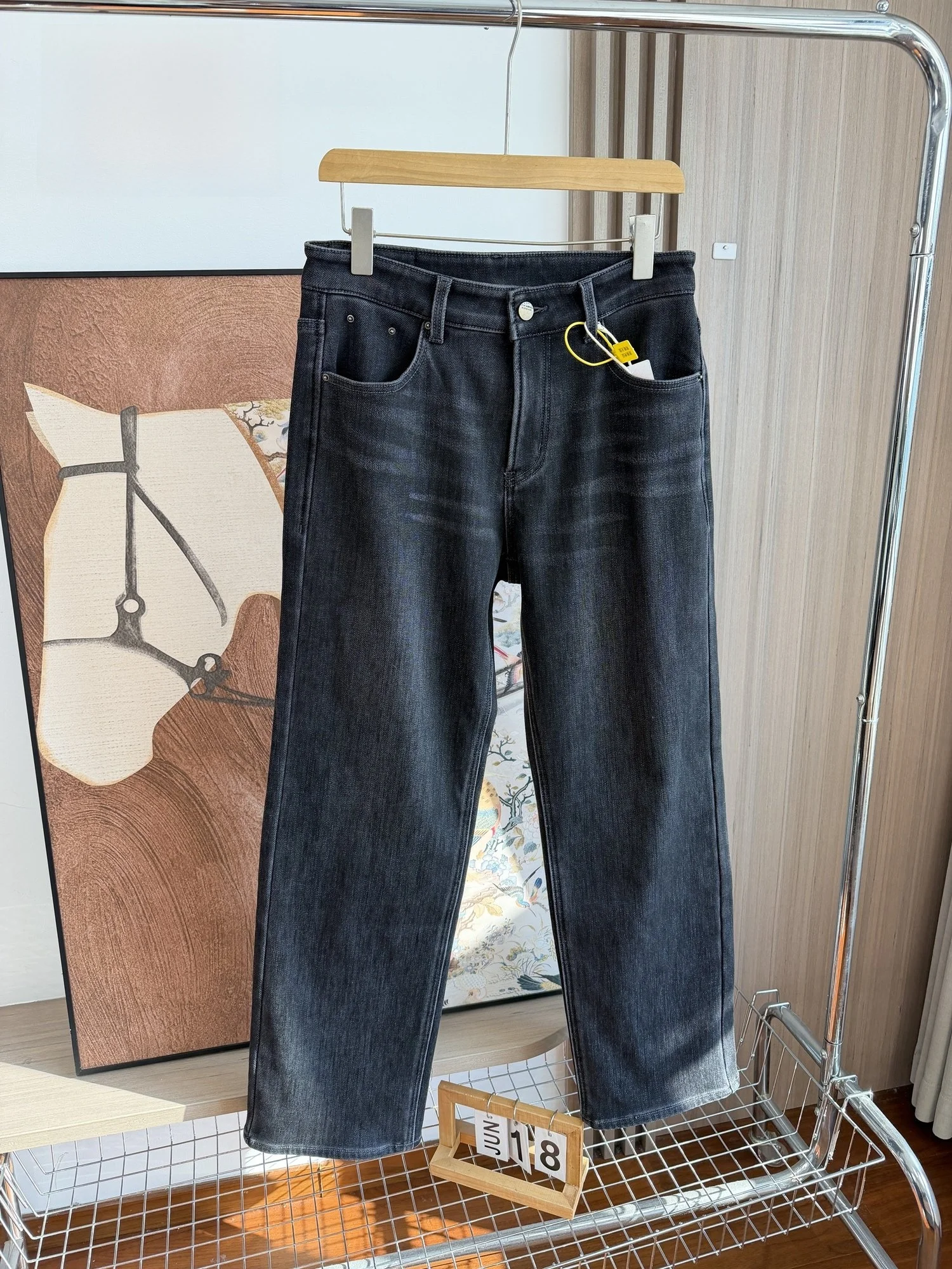 

Thiened Fce Lined Loose Fit Winter Commuter Casual Jeans Retro Sle Men's Faion Ci Breathable Pure Color