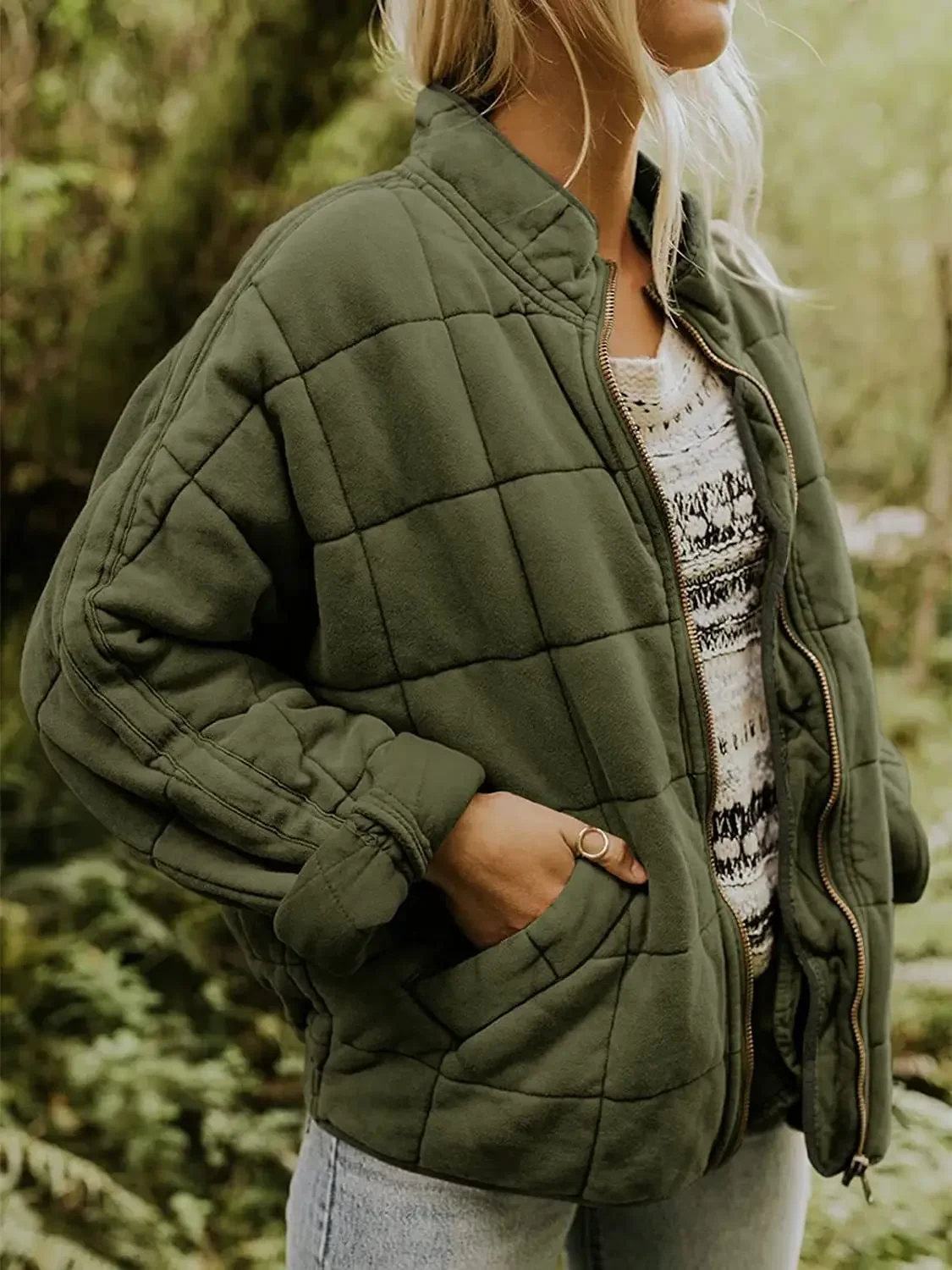 Parkas cálidas informales para mujer, abrigos sencillos a la moda, chaquetas elegantes de algodón con cuello alto suave para Primavera e invierno, 2023