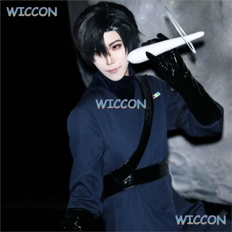 DY2025 Anime Alien Stage Ivan Peruka Cosplay Męska Czarna Smutna Uniform Okrągła 6 Alien Stage Ivan Strój Cosplay Kostium Karnawałowy na Imprezę O