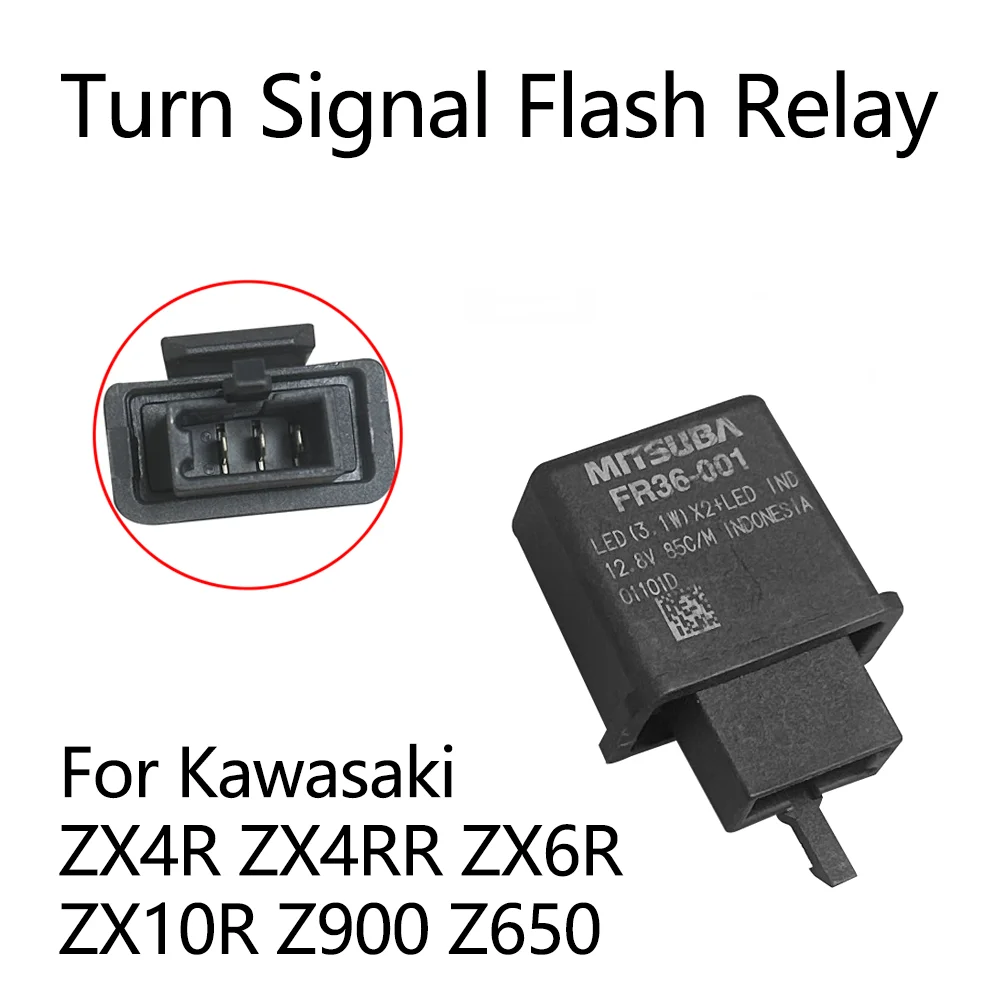 

For Kawasaki ZX4R ZX4RR ZX6R ZX10R ZX 4R 4RR 6R 10R Z900 Z650 Motorcycle Adjustable Frequency Turn Signal Lights Flash Relay