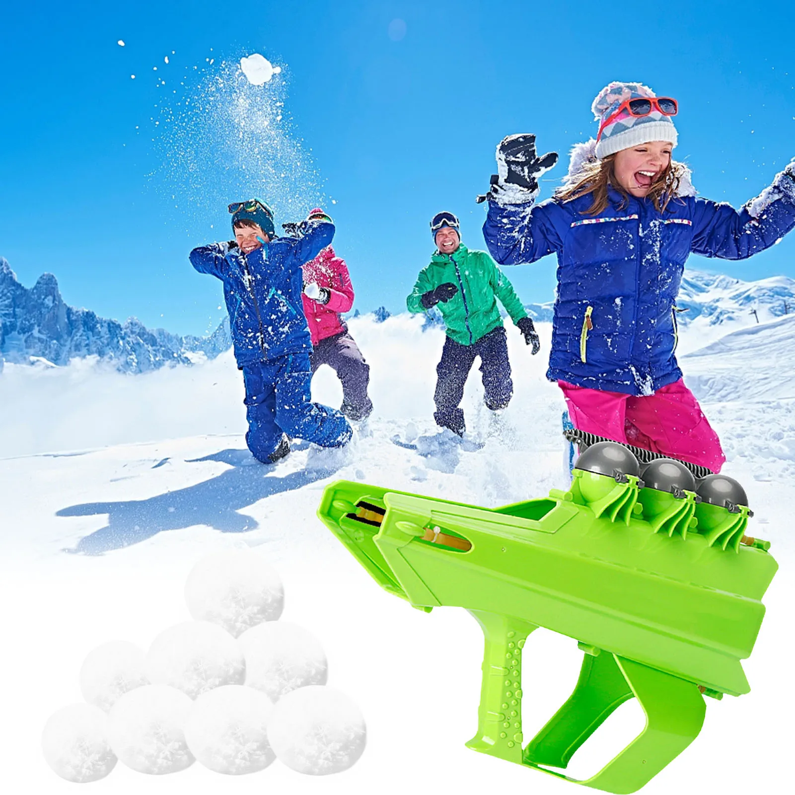 Snowball Blaster Gun Snowball Launcher Snow Ball Grasping Clamps Tool Snowball Blasters Portable Snowball Maker Outdoor Toys