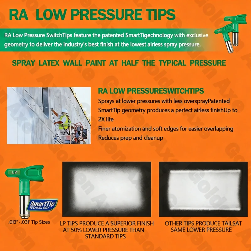 High Precision FFLP Low Pressure Airless Tips Nozzle 1-8 Series For 9raco Wagner Paint Spray Sprayer Gun Tools