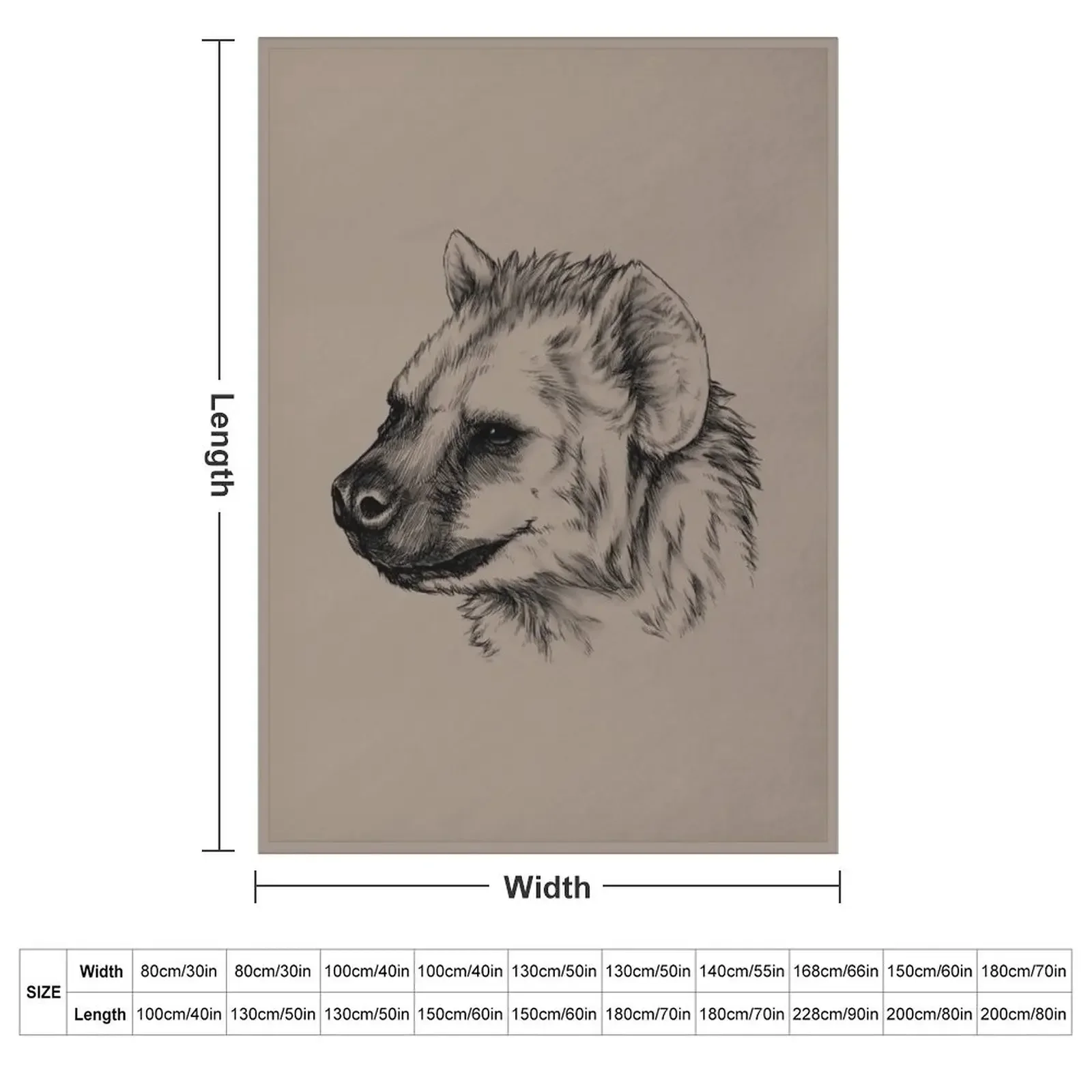 Spotted Hyena Portrait (bright background) Throw Blanket Decoratives Flannels Soft Plush Plaid Blankets For Baby Blankets