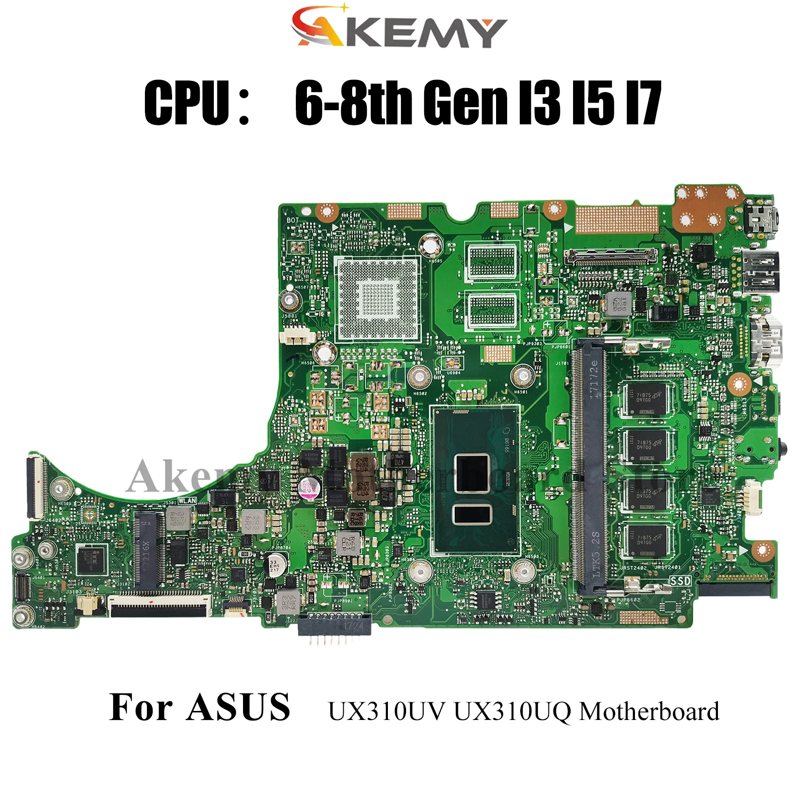 

UX310UA Laptop Motherboard For ASUS RX310U UX310UQ UX310UQR UX310UAK UX310UFR U3000U UX310UQK UX310UV Mainboard W/ I3 I5 I7 CPU
