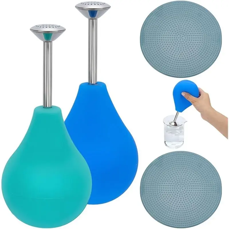 AEE2-4 Pcs Wet Felting Tool Set Include 2 Ball Brause-Sprinklers & 2 Green Wet Felting Tools, For Needle-Felt Making Projects