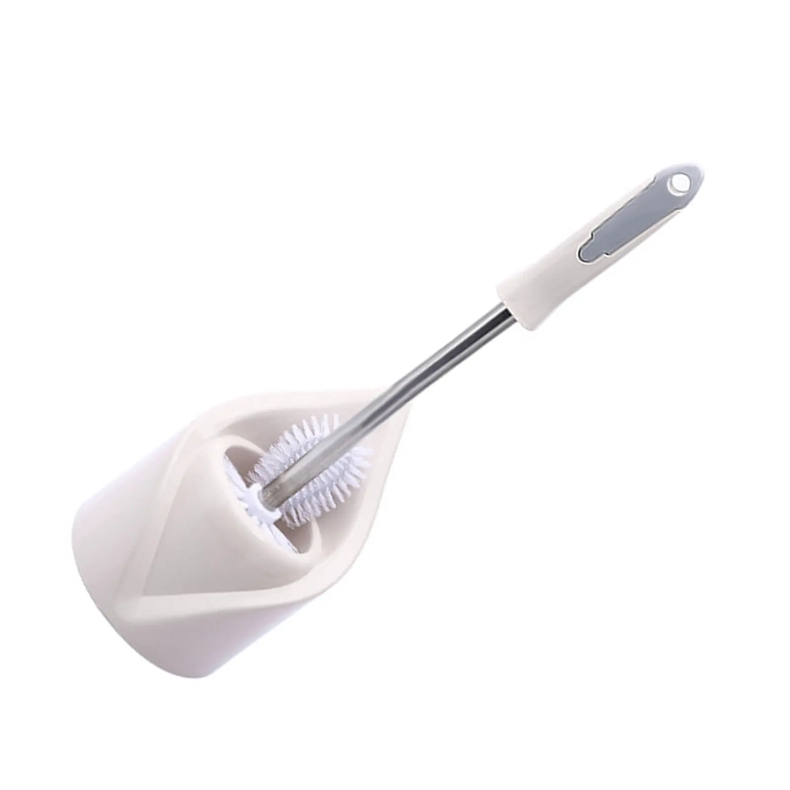 Bathroom Cleaning Brush Set Long Handle Double Head Stain Removal Tool Special Groove Brush Head Elastic Bristles No Mark Toilet