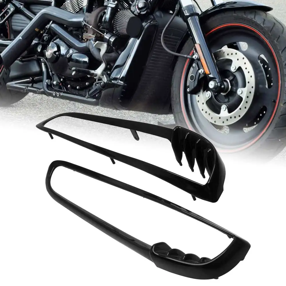 Motorcycle Radiator Trim Bezels Black Fit For Harley V-ROD VRSC ROD VRSCA VRSCAW VRSCB 2002-2010 Parts