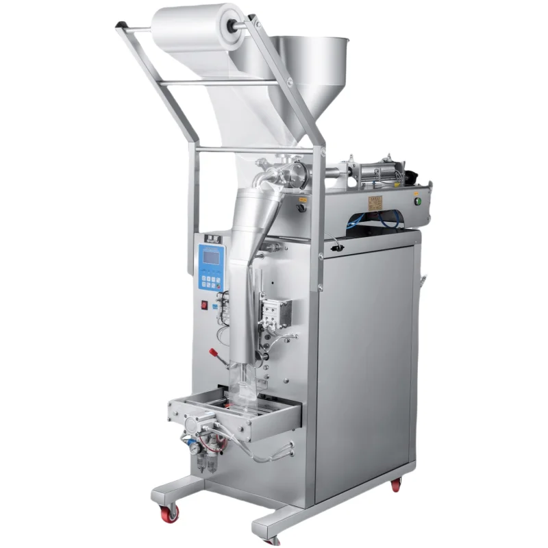 Automatic Salad Dressing Sauce Chili Honey Tomato Paste Hot Pot Base Filling Sealing Packaging Packing All-in-one Machine
