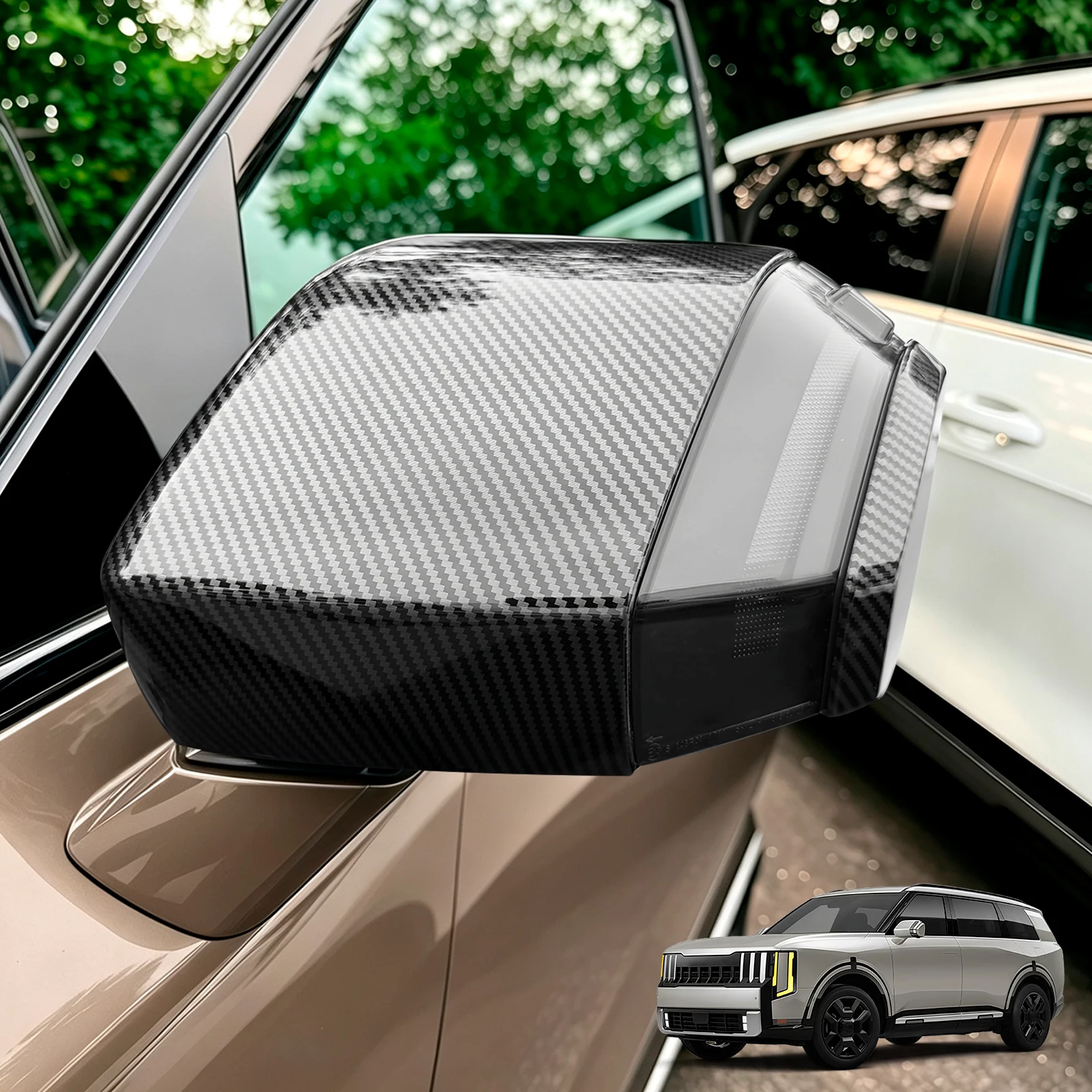 For Kia Telluride 2027 Exterior Rear View Mirror Cover ABS Trim Cap Auto External Decoration Protector Styling