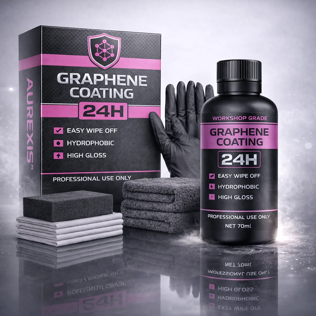 

Graphene cerammic Coating with Self Healing and UV Track Technology Car Detailing Professionals 10+ Years of Protection