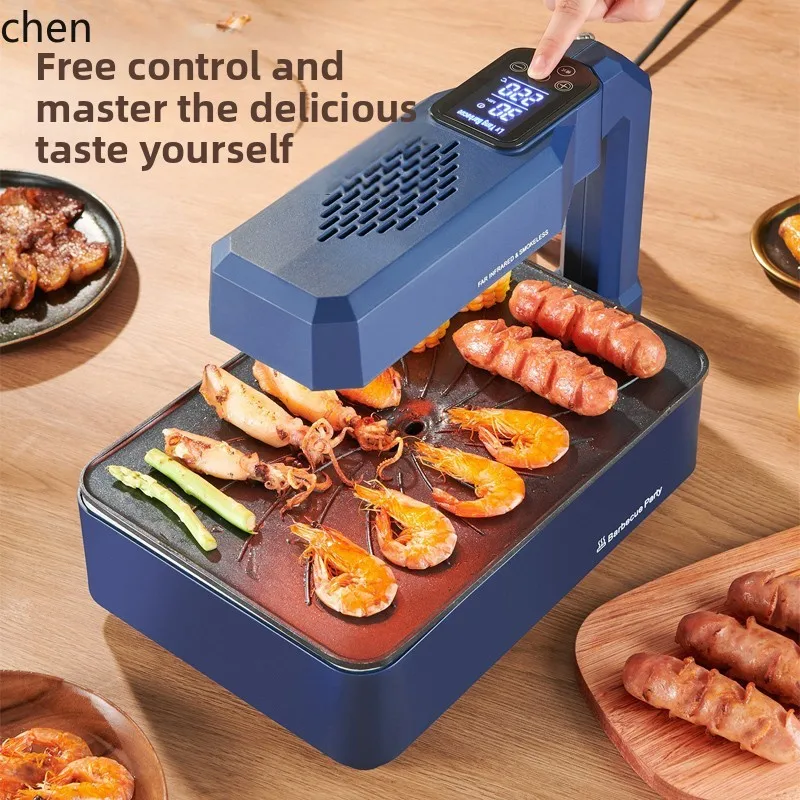 Máquina de barbacoa de escritorio LXC, parrilla eléctrica para barbacoa, parrilla eléctrica sin humo para el hogar, pequeña para interiores