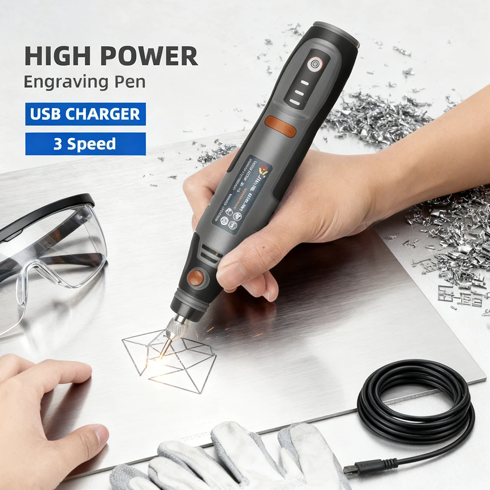 

Mini Cordless Rotary Tool 3.7V Electric Drill Pen Drilling Machine Rechargeable for Jade Carving Polishing Engraving Cutting
