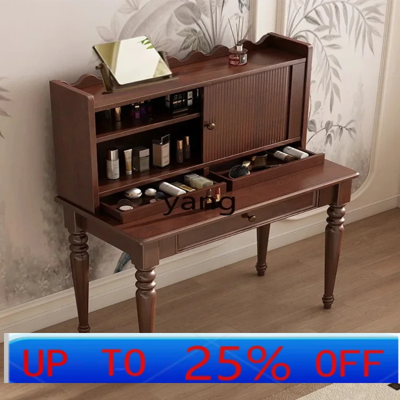 

LH American French retro all solid wood dresser simple makeup table master bedroom furniture