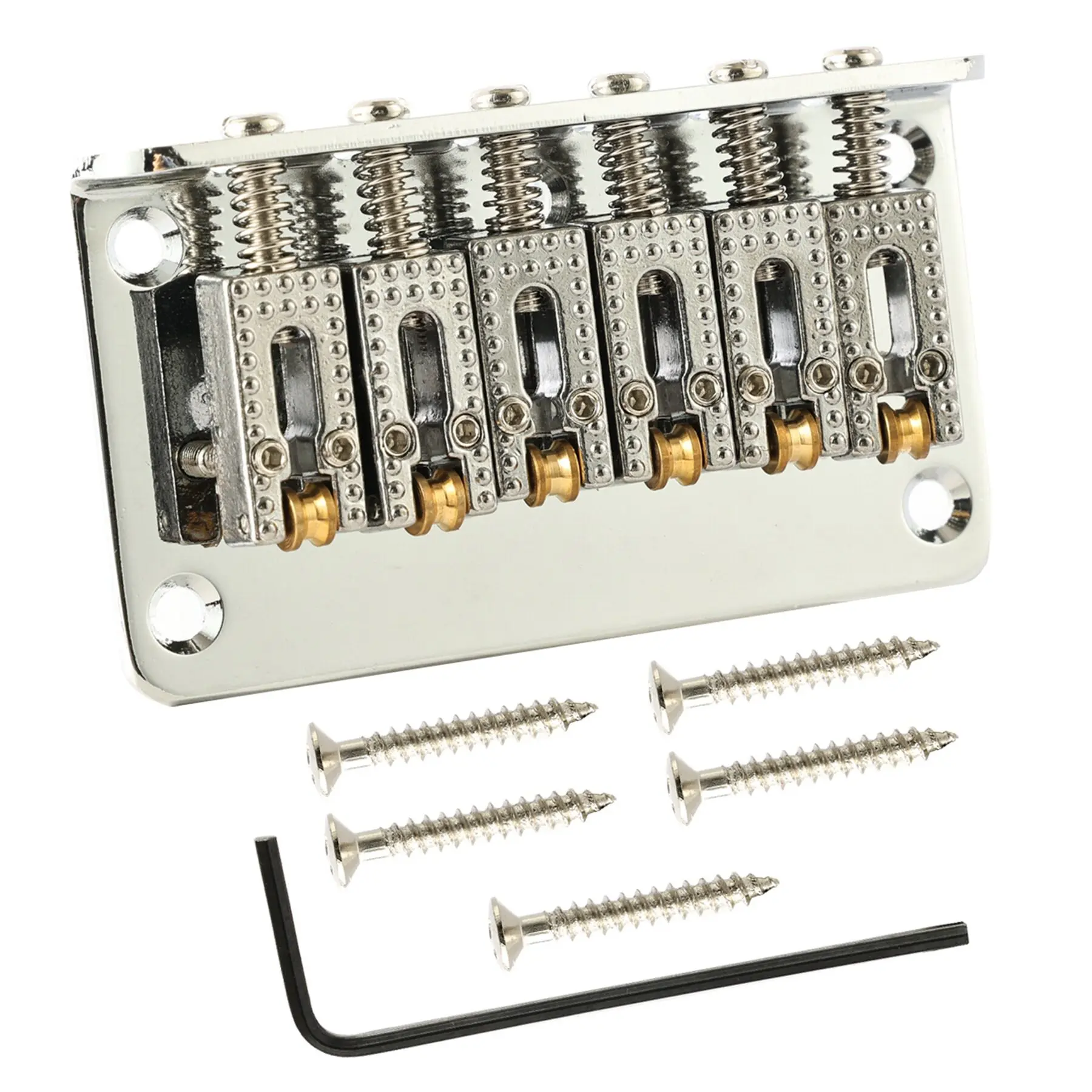 Guitar Bridge 6 String 78mm Roller Saddle Top Load Tailpiece For ST TL Electric Guitar Replacement