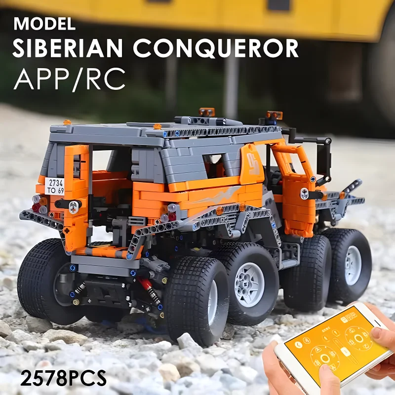 Mal King 13088 Technische App Rc Off-Road Sjamaan 8X8 Siberia Voertuig Model Bouwstenen Sportwagen Bakstenen Kids Kerstcadeau