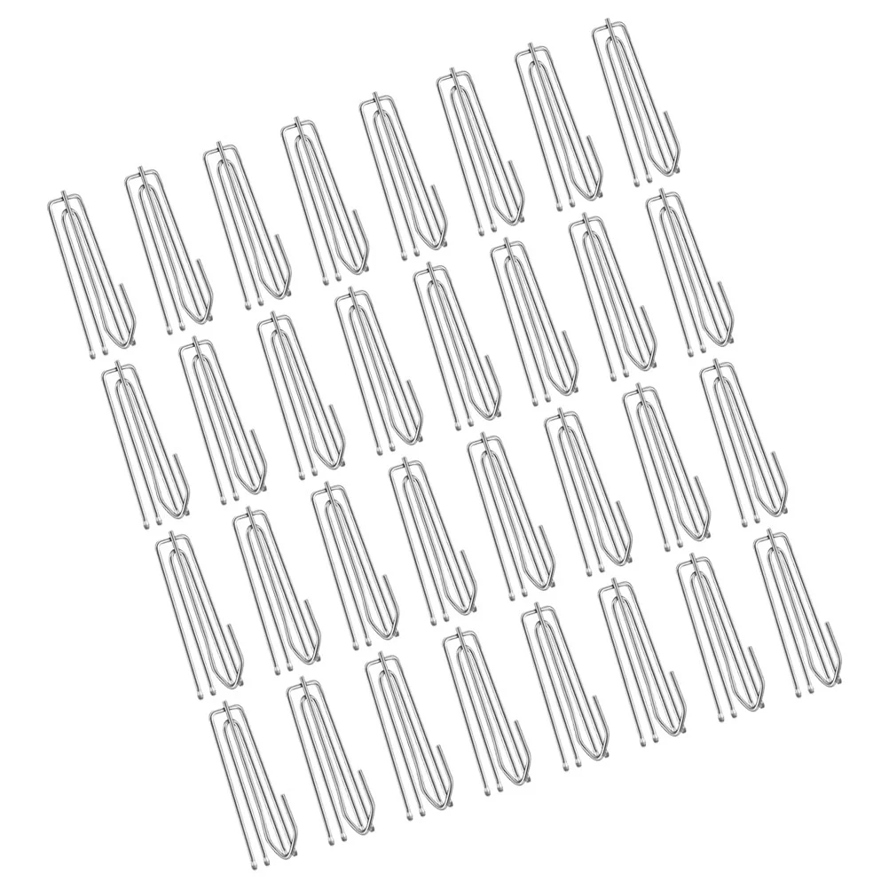 30 Pcs Hooks Drapes Curtain Window Pleated for 4 Prong Pinch Pleater Tape Drapery Metal up Silver