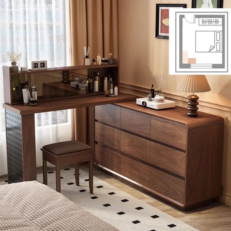 

Desgin Corner Dressing Table Storage Modern Minimalist Beauty Dressing Table European Light Luxury Vestidores Trendy Furniture