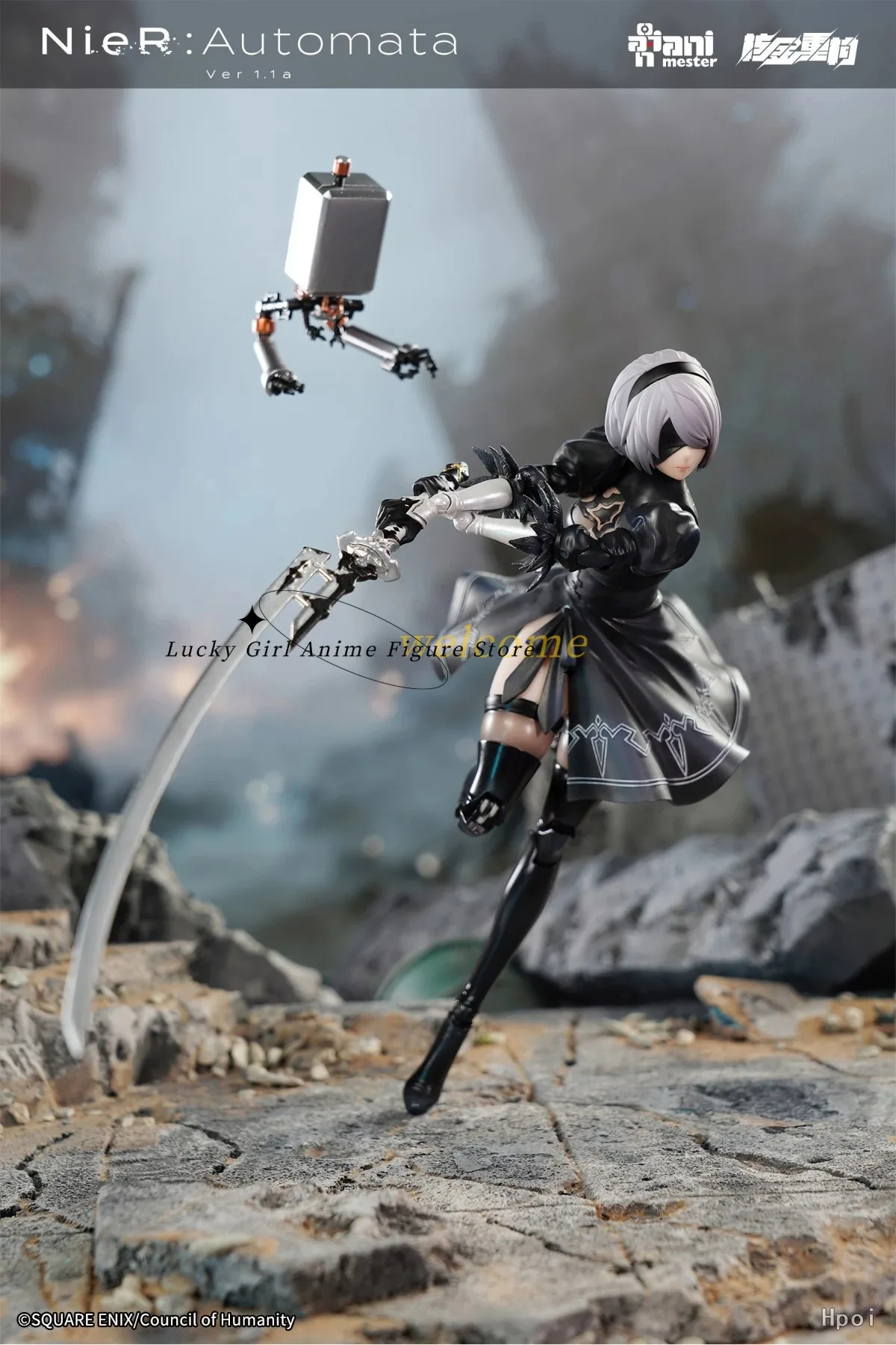 In Stock Original AniMester NieR YoRHa No.2 Type B 2B 1/9 Figure Game Gift Toys Doll Assembly Movable Model view 5