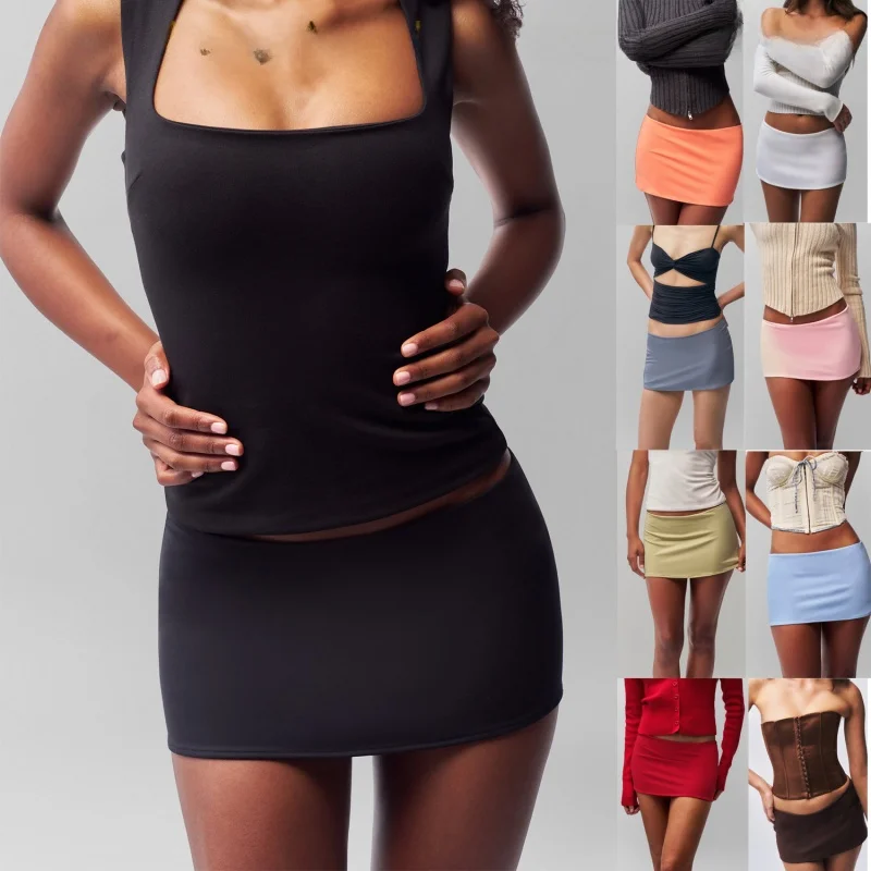 

Повседневная простая юбка из смесового хлопка с низкой талией, на шнуровке, с эффектом утяжки, однотонная, разноцветная, с защитой для ягодиц, в стиле Me Dr Sexy