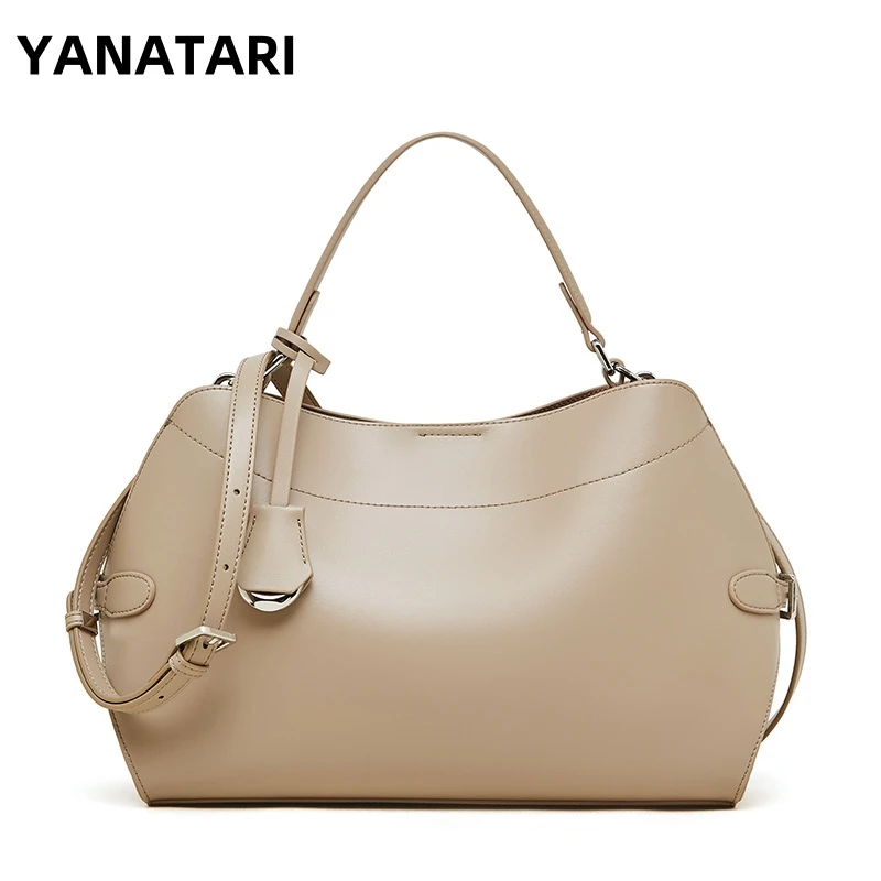 YANATARI женская сумка из натуральной коровьей кожи, женская сумка, сумка через плечо, роскошная сумка через плечо, большая вместительная сумка