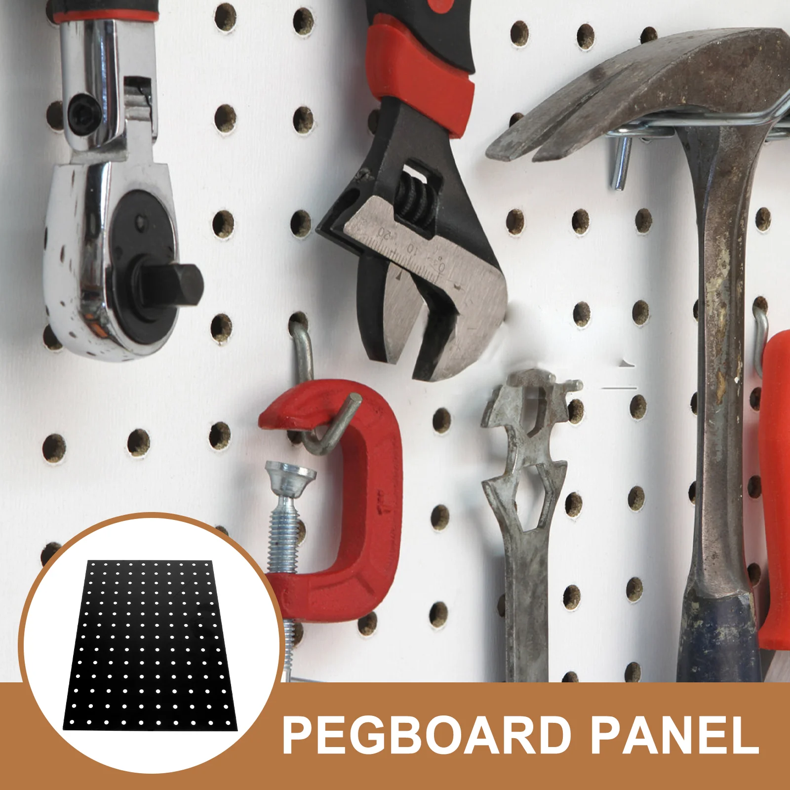 Metal Perforated Board Pegboard Organizer Garage Wall Organization Panel Tool Storage Iron