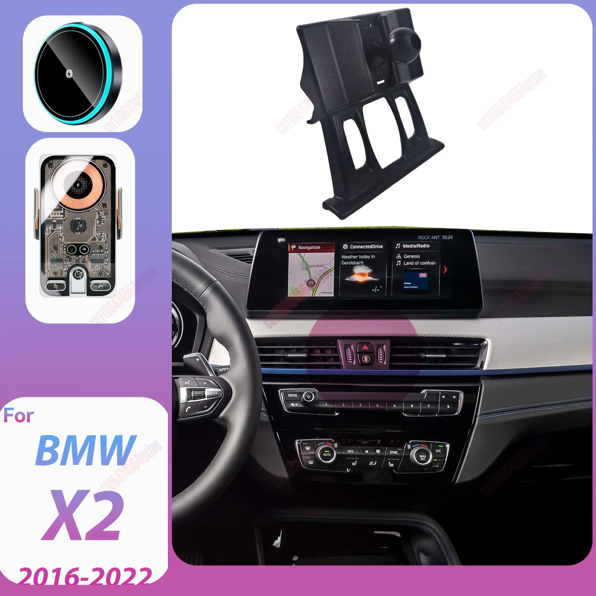 

For 2016-2022 BMW X2 F39 Magnetic Wireless Car Charger Air Vent Phone Holder Stand Fast Charging Cellphone Bracket