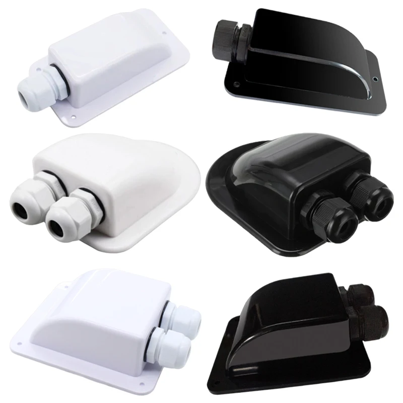 1/2Pcs Solar Panel Single/Double Hole Wire Cable Entry Gland Box ABS Waterproof Sealing Junction Boxes RV Caravan Accessories