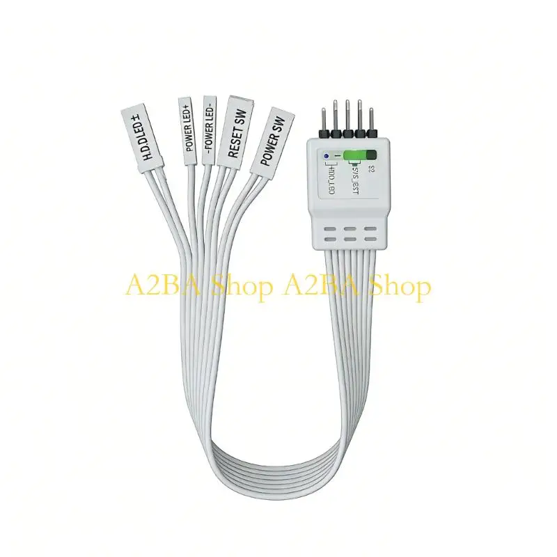 A2BA PVC Computer Case Front Panel Power Reset LED Extension Cable 20cm 30cm 50cm