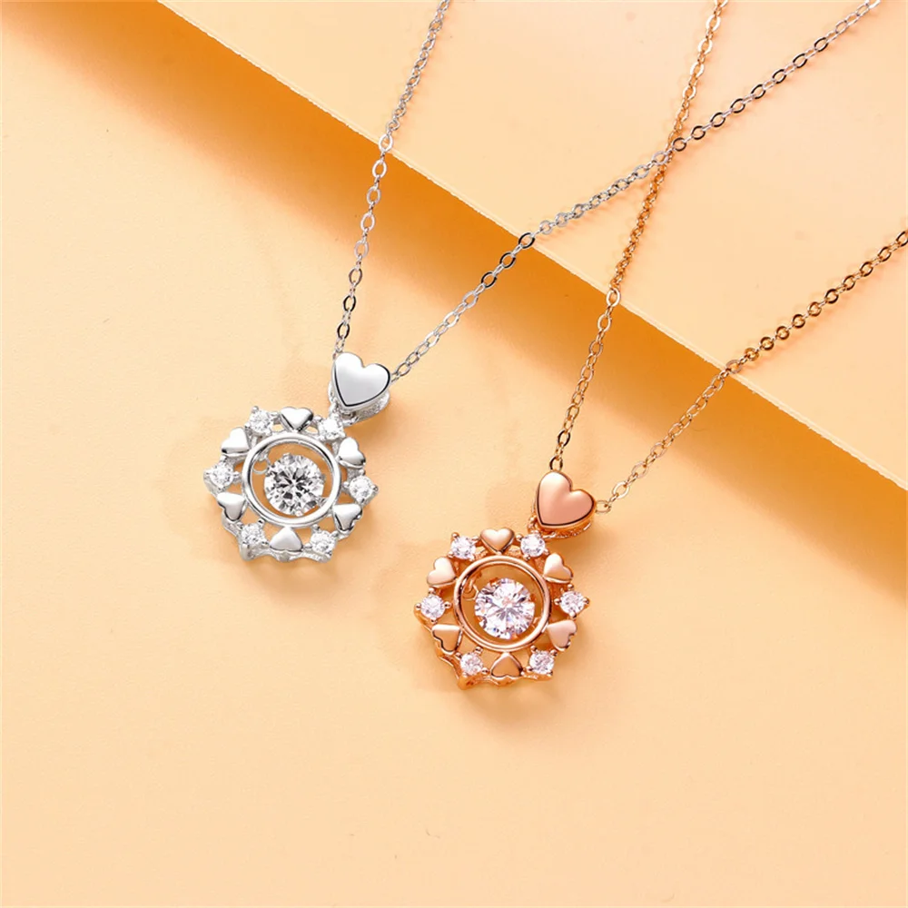 

Изысканный кулон в форме сердца - корейский S925, связанные элегантные женские украшения на воротнике