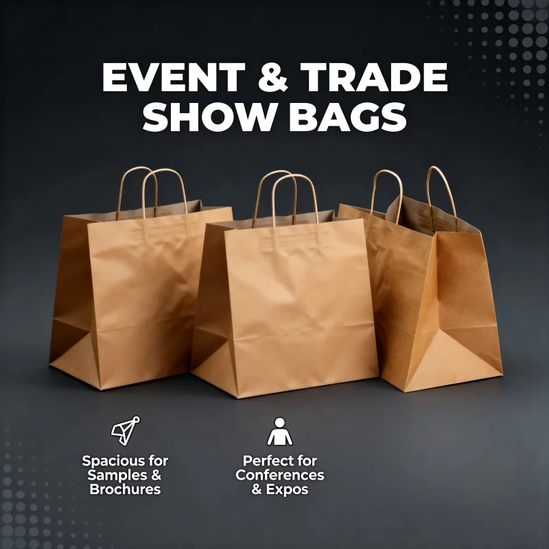 Bulk Large Brown Kraft Paper Shopping Bags with Handles Strong Textured Handles for Retail, Grocery, Boutique