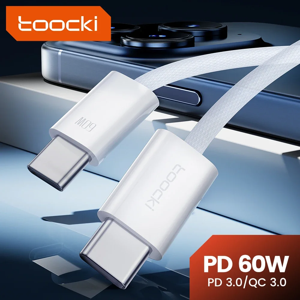 

Кабель Toocki PD, 60 Вт, USB C на USB Type C, кабель для быстрой зарядки и передачи данных для Huawei, Samsung, Xiaomi, Macbook, iPad, кабель для передачи данных типа C на Type C