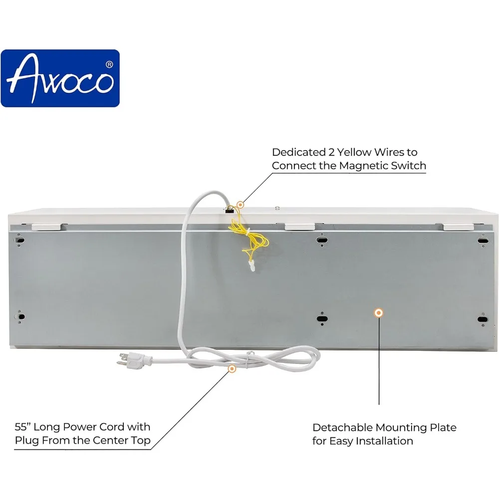 Cortina de ar interior comercial com interruptor de porta sem aquecimento incluído, Super Power, certificado UL, 1200CFM, 36 in, 2 velocidades, 120V