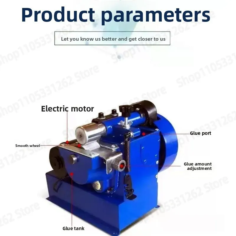 Small Adjustable Speed Gluing Machine, Leather Gift Box Yellow Glue Applicator, Paper Bag Shoe Upper Belt Gluing Machine