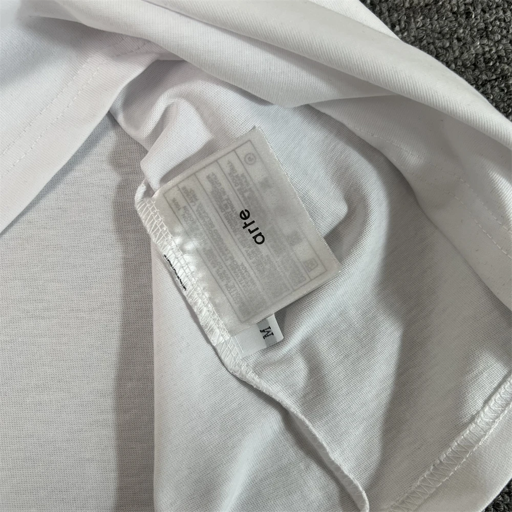 طمس التطريز تي شيرت الرجال النساء جودة عالية قصيرة الأكمام تي شيرت أبيض الأعلى المحملات #5