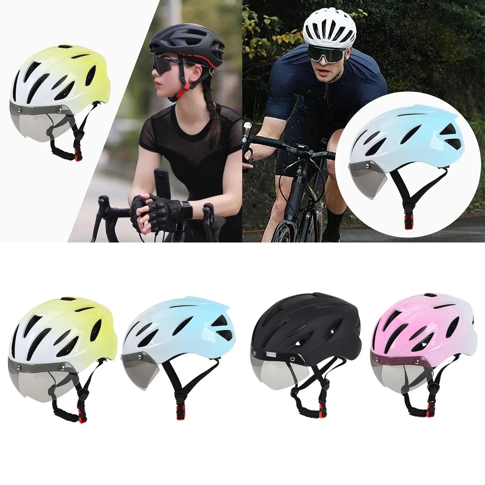 Mountain Bike Helmet Lightweight Breathable Removable Padded Strap Aero Cycling Hat for Commuting and Outdoor Sports