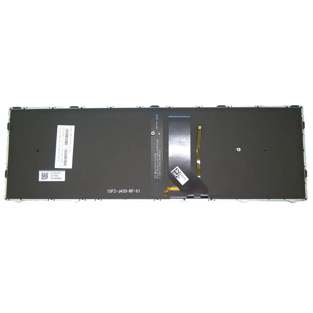 Laptop Keyboard CVM15F28PAJ430U 6-80-N25U0-330-1P2 Brazilian BR Black With Red Frame With Backlit