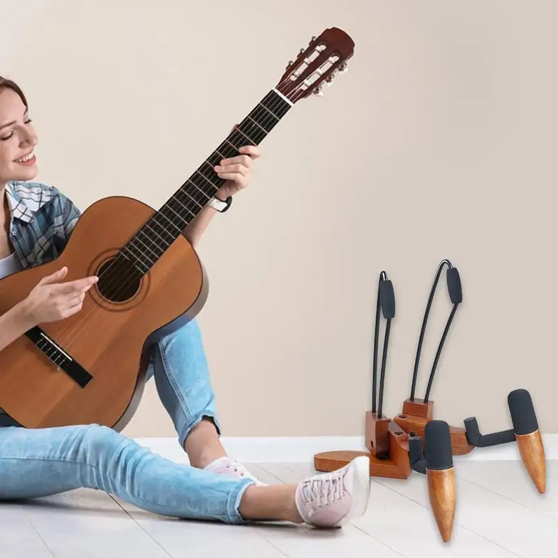 Soporte de gancho para guitarra, colgador de guitarra resistente, almohadillas protectoras de espuma, accesorios para guitarra, colgadores de pared para guitarra para Folk