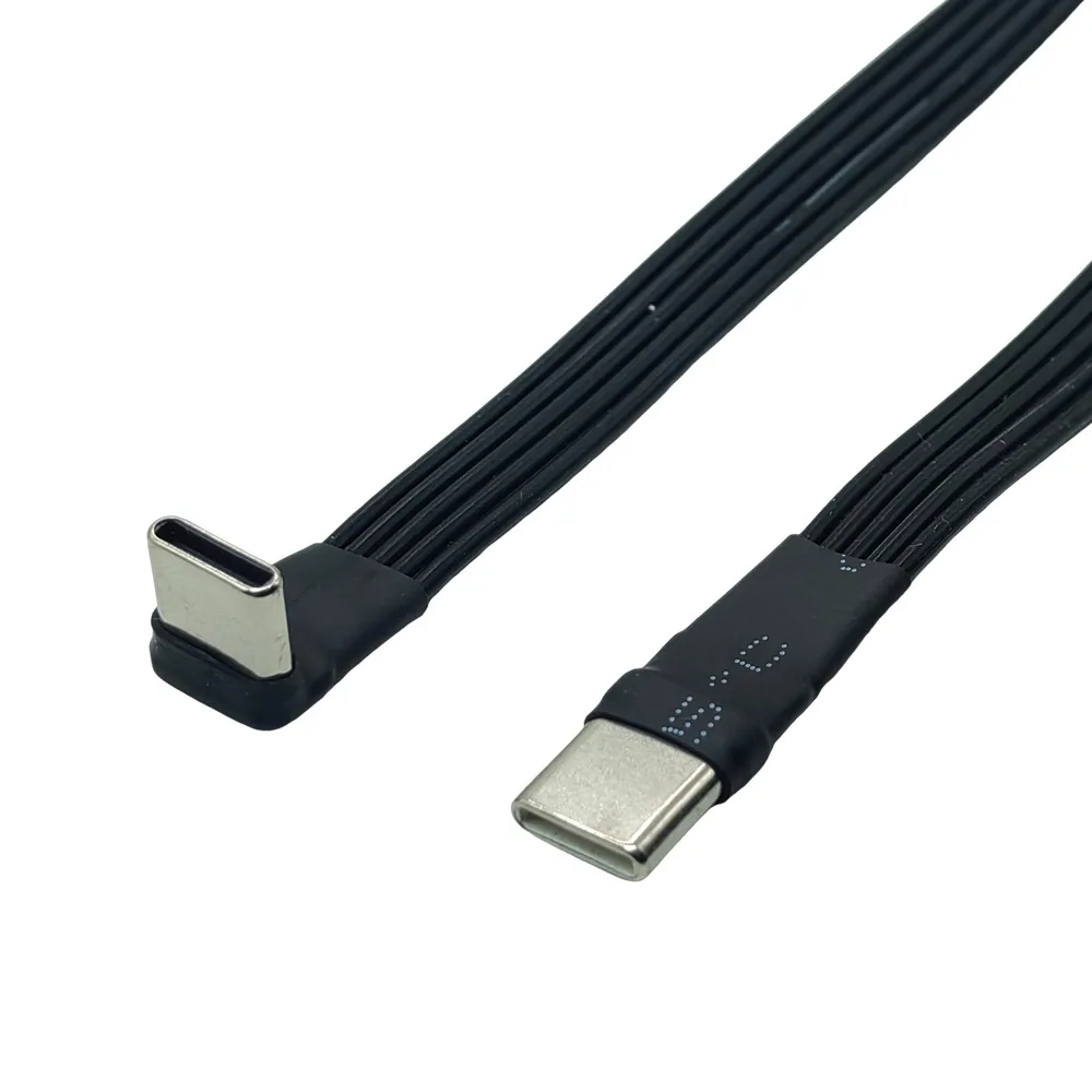 Flat Silicone USB C to USB C Cable with Power Fast Data Speeds for Gaming Consoles and Headphones Space Saving 0.1m 0.2m 0.3m