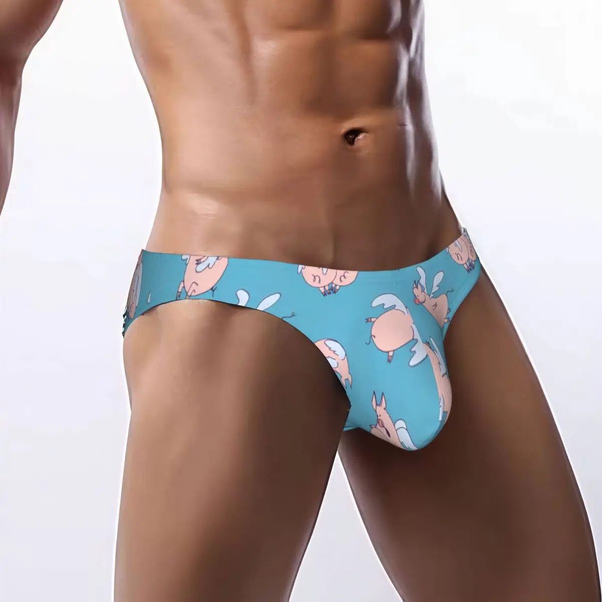 

Men's Briefs Sexy Underpants Flying Pigs Bikini Underwear Men Panties