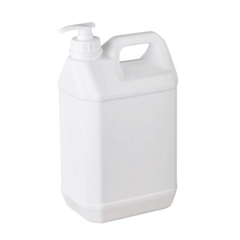 1 PCS Square Plastic Container With Pump Dispenser Milky White HDPE Travel Refillable Bottle